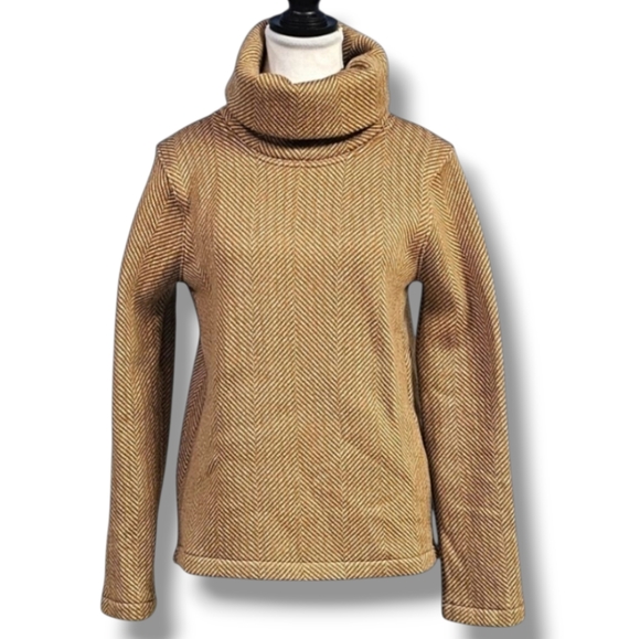 J. CREW | LIGHTWEIGHT FUNNELNECK HERRINGBONE SWEATER - Picture 1 of 15